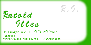 ratold illes business card